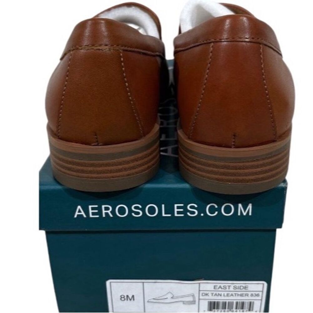 Aerosoles JF 0522 East Side Women's Loafer Size 8 Brown Slip On Flat Round Toe - Picture 4 of 5